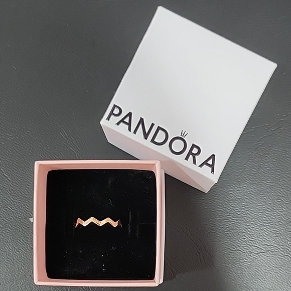 Pandora Jewelry - Pandora Timeless Zigzag Ring, Rose Gold-Plated